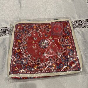 Brighton Red and White Paisley Tote